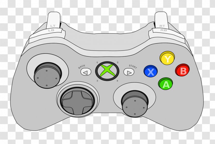 Xbox 360 Controller Joystick One PlayStation 4 - Game - Gamepad Transparent PNG