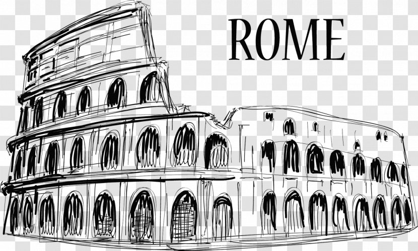 Colosseum EUR, Rome Eiffel Tower Sticker - Arch Transparent PNG