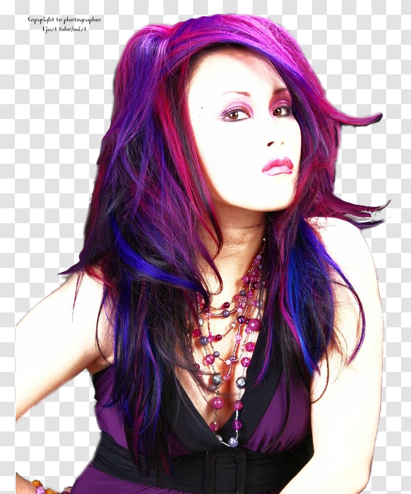 Black Hair Coloring Purple Brown - Violet Transparent PNG