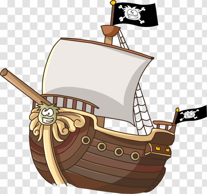 Cartoon Ship Piracy Clip Art - Pirate Transparent PNG