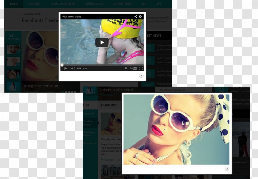 Display Device Video Advertising Glasses Goggles - Technology - Pop-up Ad Transparent PNG