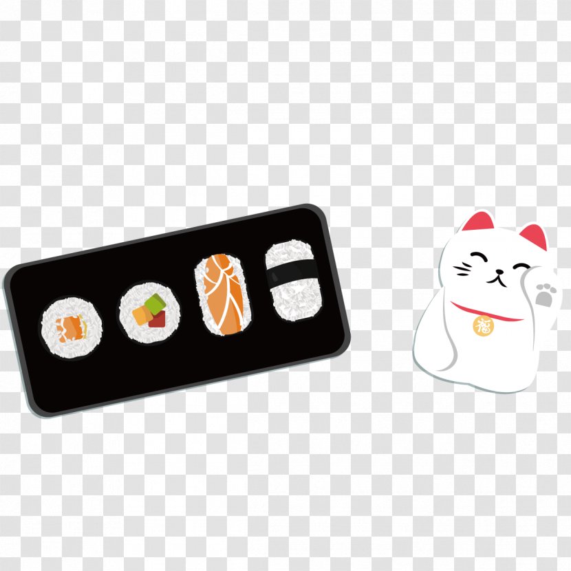 Japanese Cuisine Sushi Onigiri - Rectangle - Vector Transparent PNG
