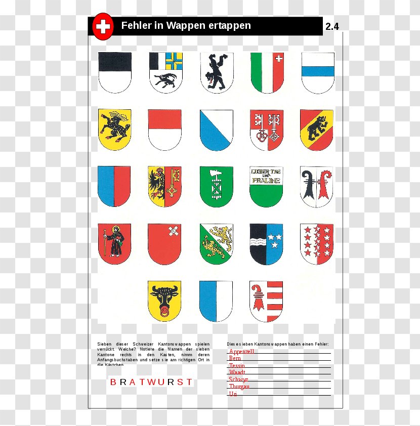 Cantons Of Switzerland Graphic Design Product Text - Coat Arms - Certificate Material Transparent PNG