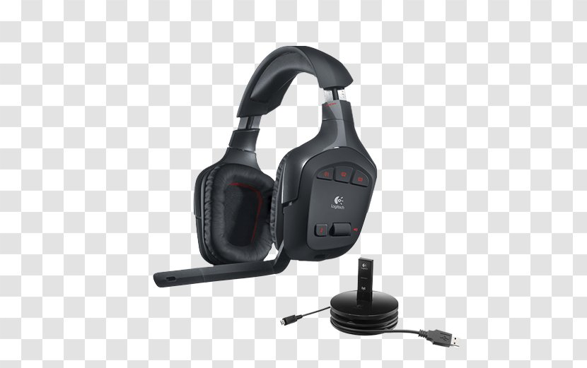 Microphone Logitech G930 Headset Headphones - Wireless Transparent PNG