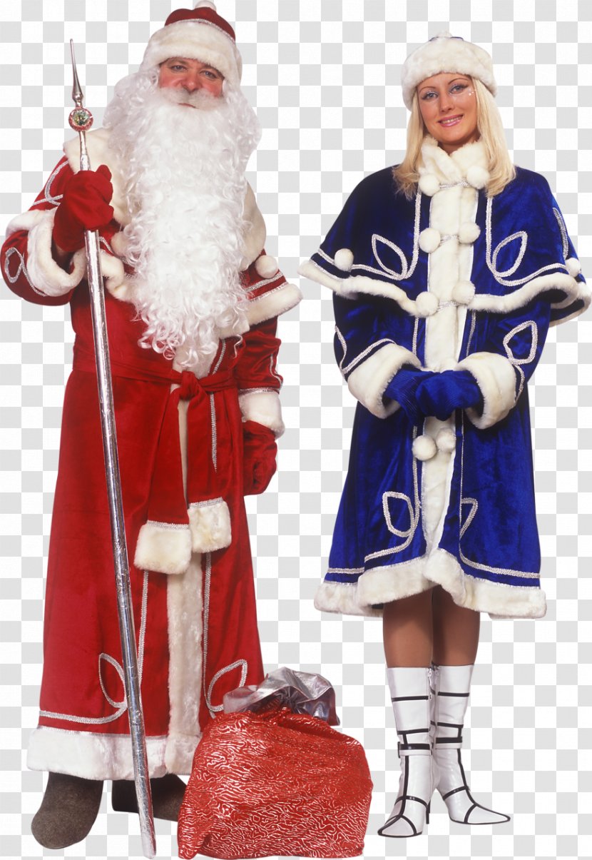 Santa Claus Ded Moroz Snegurochka New Year Tree - Fictional Character Transparent PNG