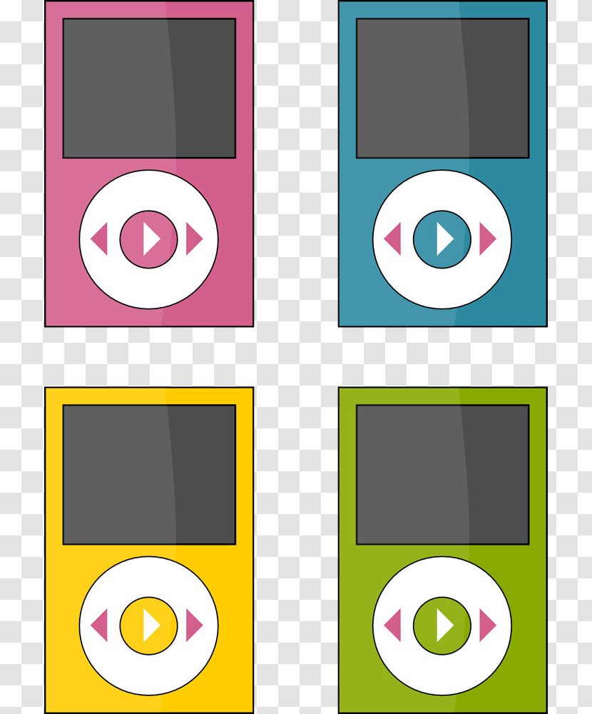 IPod Touch Shuffle Nano Media Player Clip Art - Tree - Color Device Button Transparent PNG