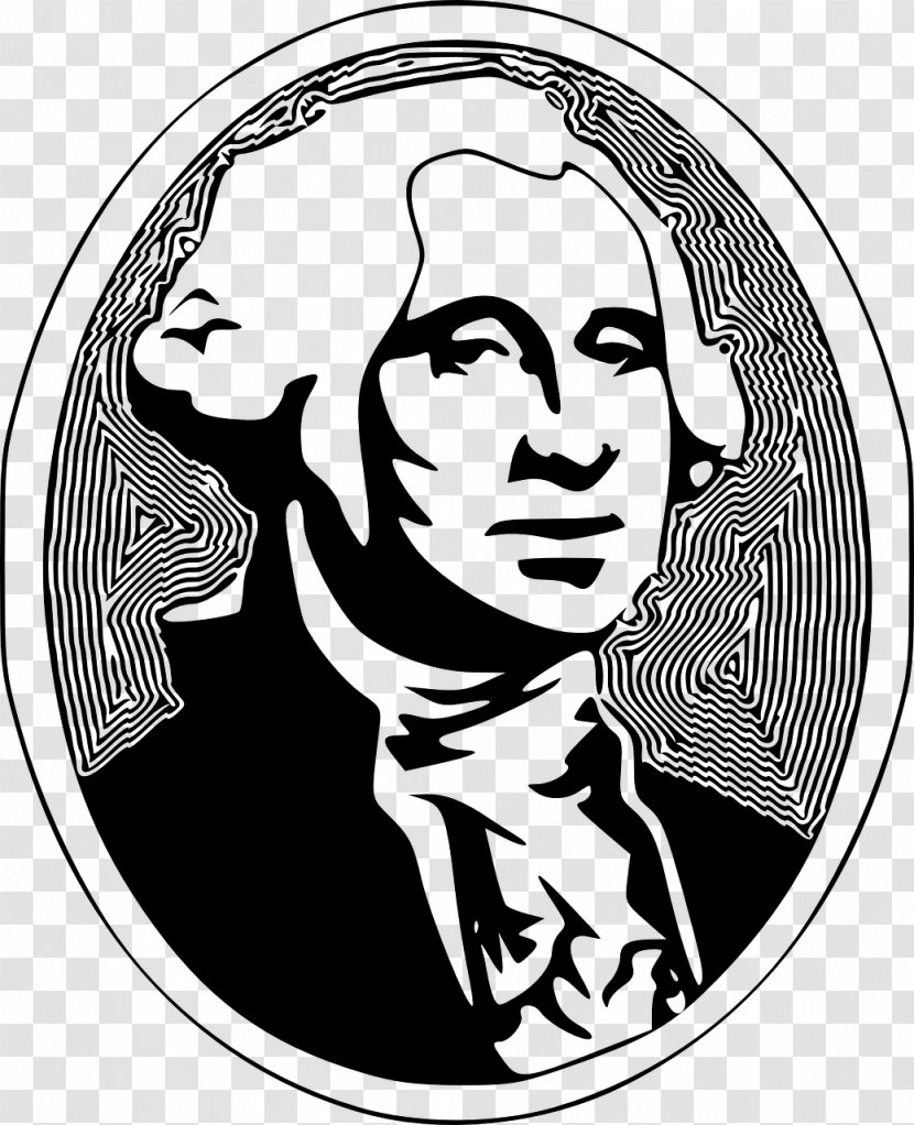 George Washington Clip Art United States Image Lansdowne Portrait - Blackandwhite - Cartoon Clker Com Transparent PNG
