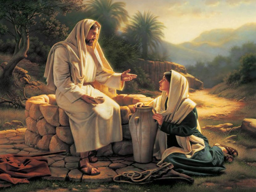 Jacob's Well Gospel Of John Bible New Testament Samaritan Woman At The - Cartoon - Jesus Christ Transparent PNG