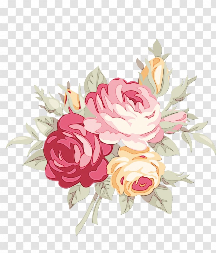Watercolor Pink Flowers - Camellia - Flower Arranging Transparent PNG