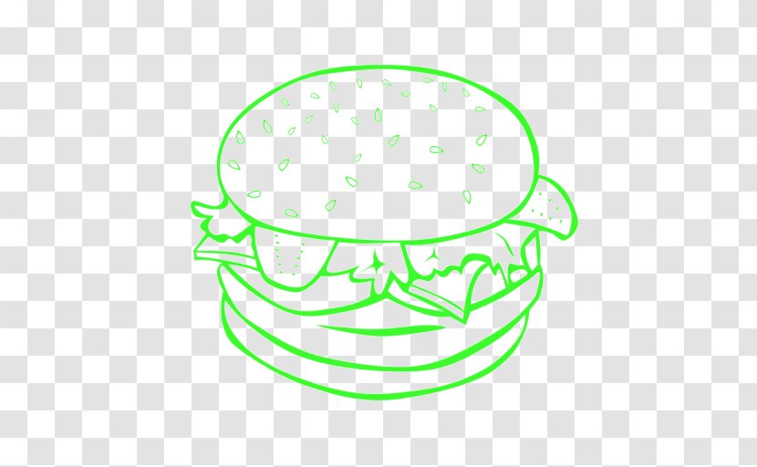 Junk Food Cartoon - Line Art Sandwich Transparent PNG