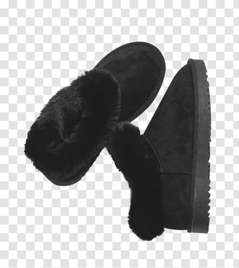 Fur Shoe Black M - Fake Transparent PNG