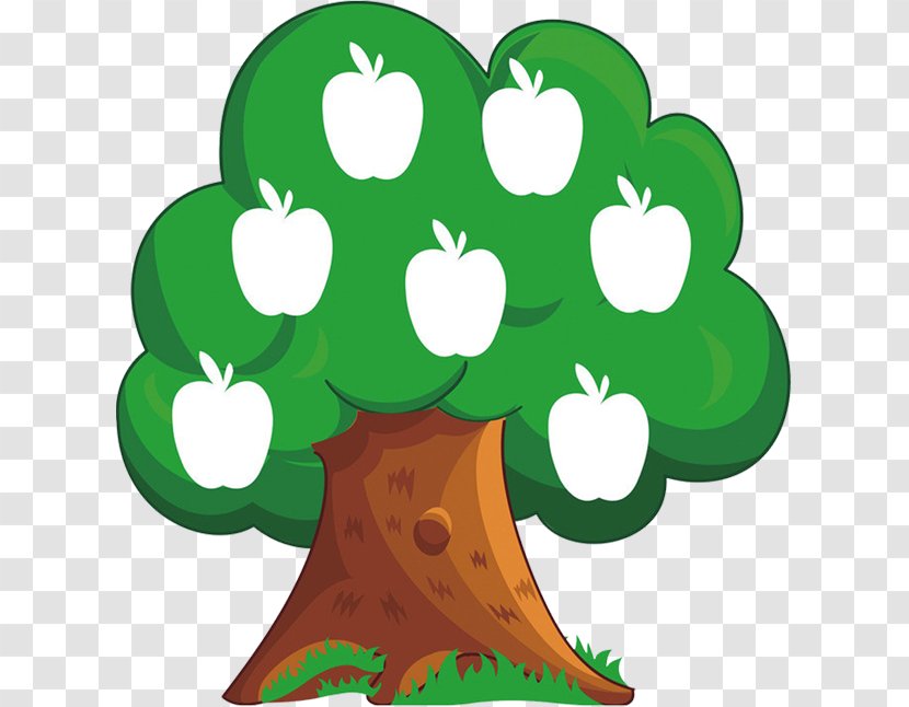 Cartoon Tree Apple Drawing Transparent PNG