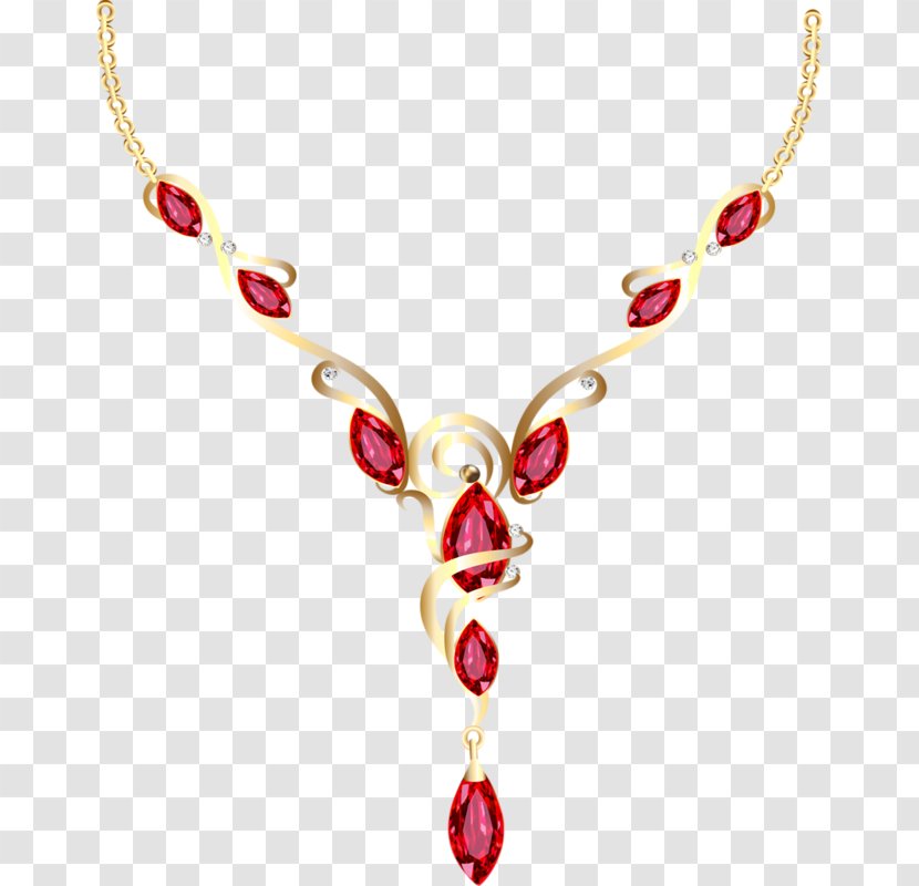 Necklace Jewellery Gemstone Clip Art - Gold Transparent PNG