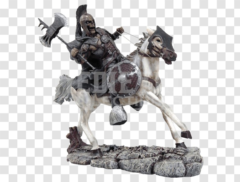 The Kiss Knight Middle Ages Equestrian Statue - Dark - War Horse Transparent PNG