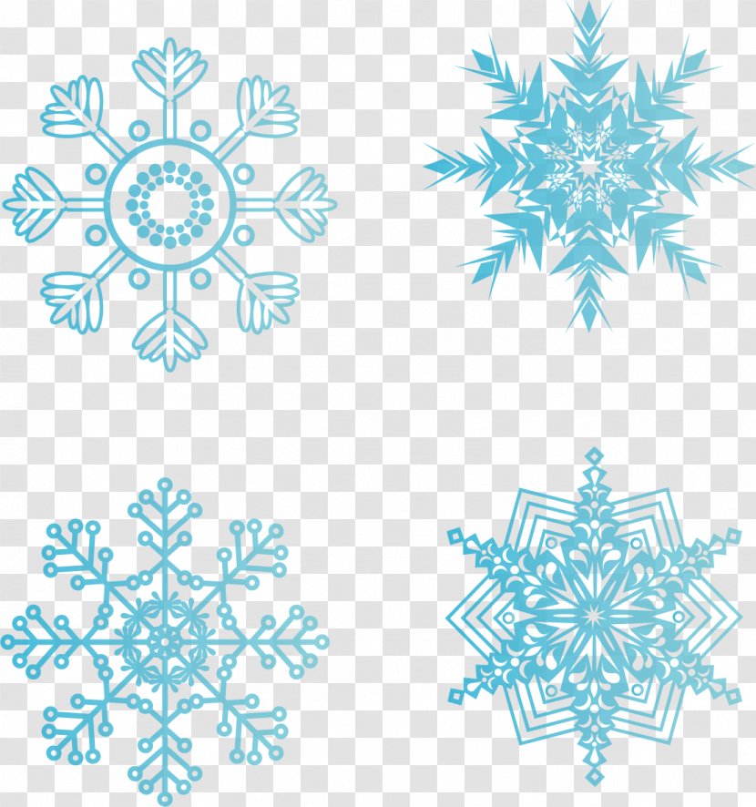 Snowflake Euclidean Vector - Blizzard - Blue Creative Transparent PNG