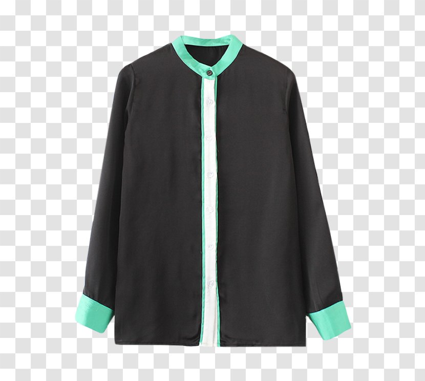 Sleeve Cuff Shirt Fashion Collar - Jacket - Color Block Transparent PNG