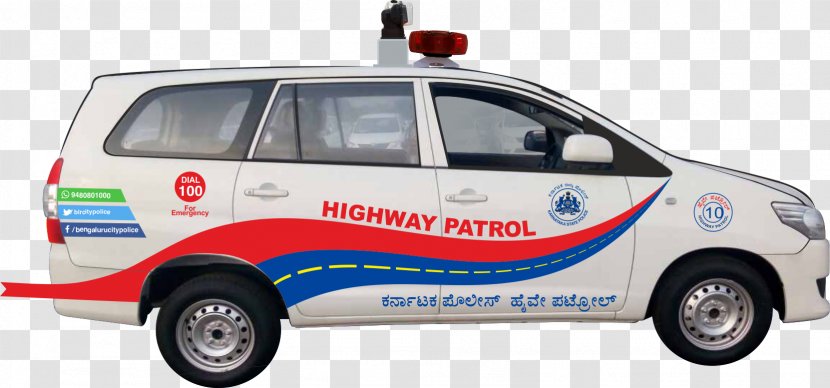 Karnataka Police Car Highway Patrol Transparent PNG