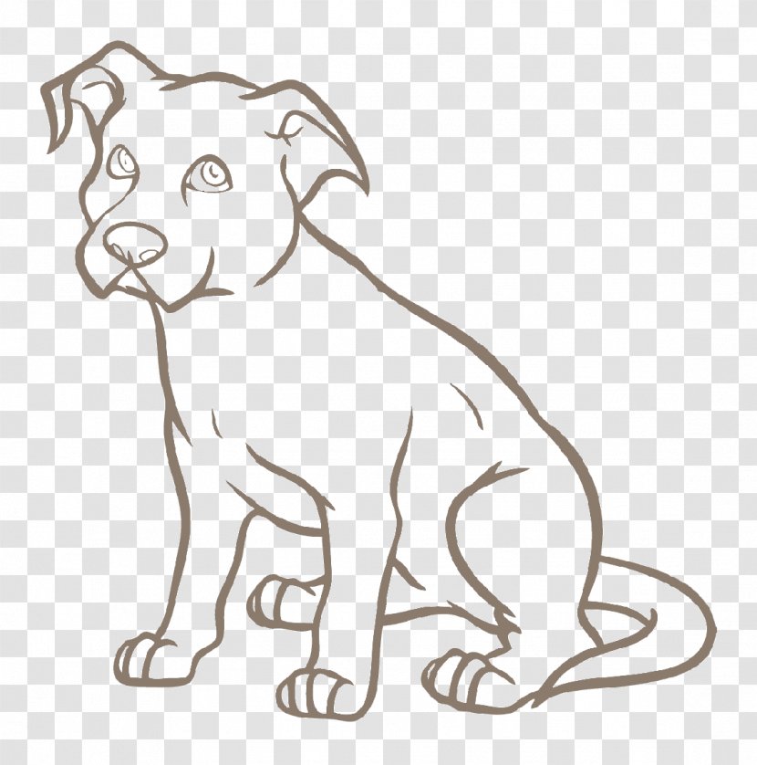 Pit Bull Pet Sitting Boxer Puppy Drawing - Black And White - Grooming Transparent PNG