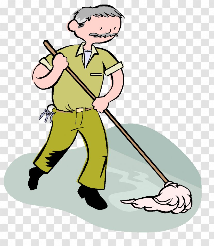 Janitor Cleaner Mop Clip Art - Maid - Royaltyfree Transparent PNG