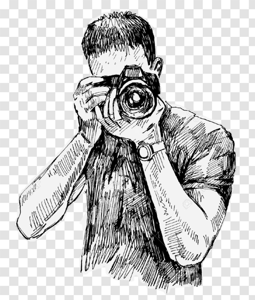 Photography Vector Graphics Stock Illustration Drawing - Black And White - Photographe Transparent PNG
