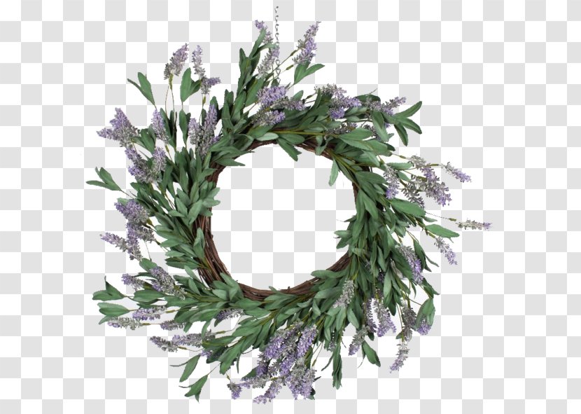 Wreath Christmas Decoration Garland Twig - Flower - Lavender Transparent PNG