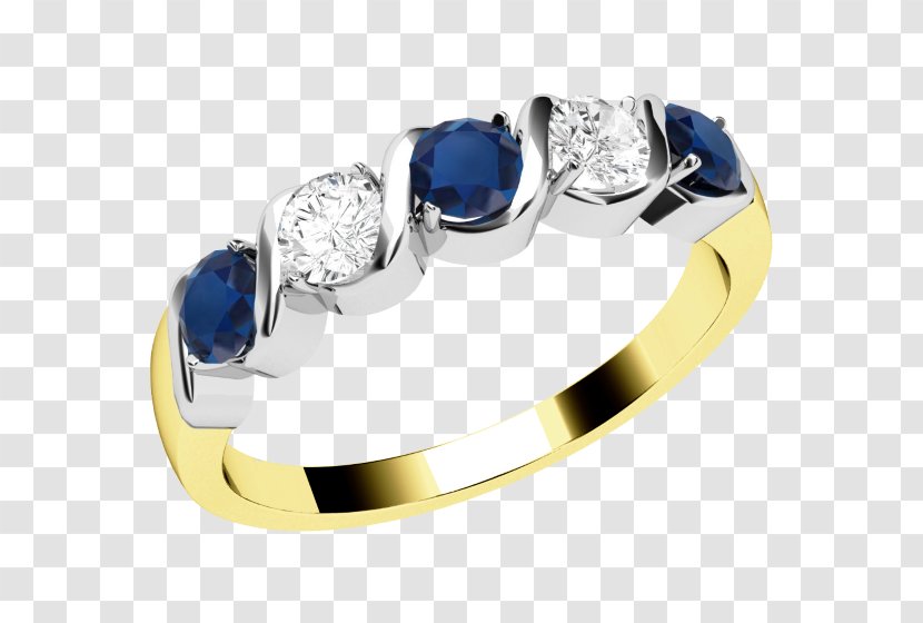 Sapphire Diamond Eternity Ring Jewellery - Engagement - Gemstone Transparent PNG