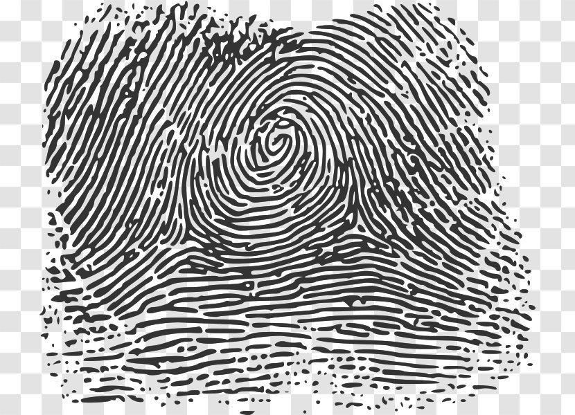 Fingerprint Wikimedia Commons Foundation Printing - Black And White Transparent PNG