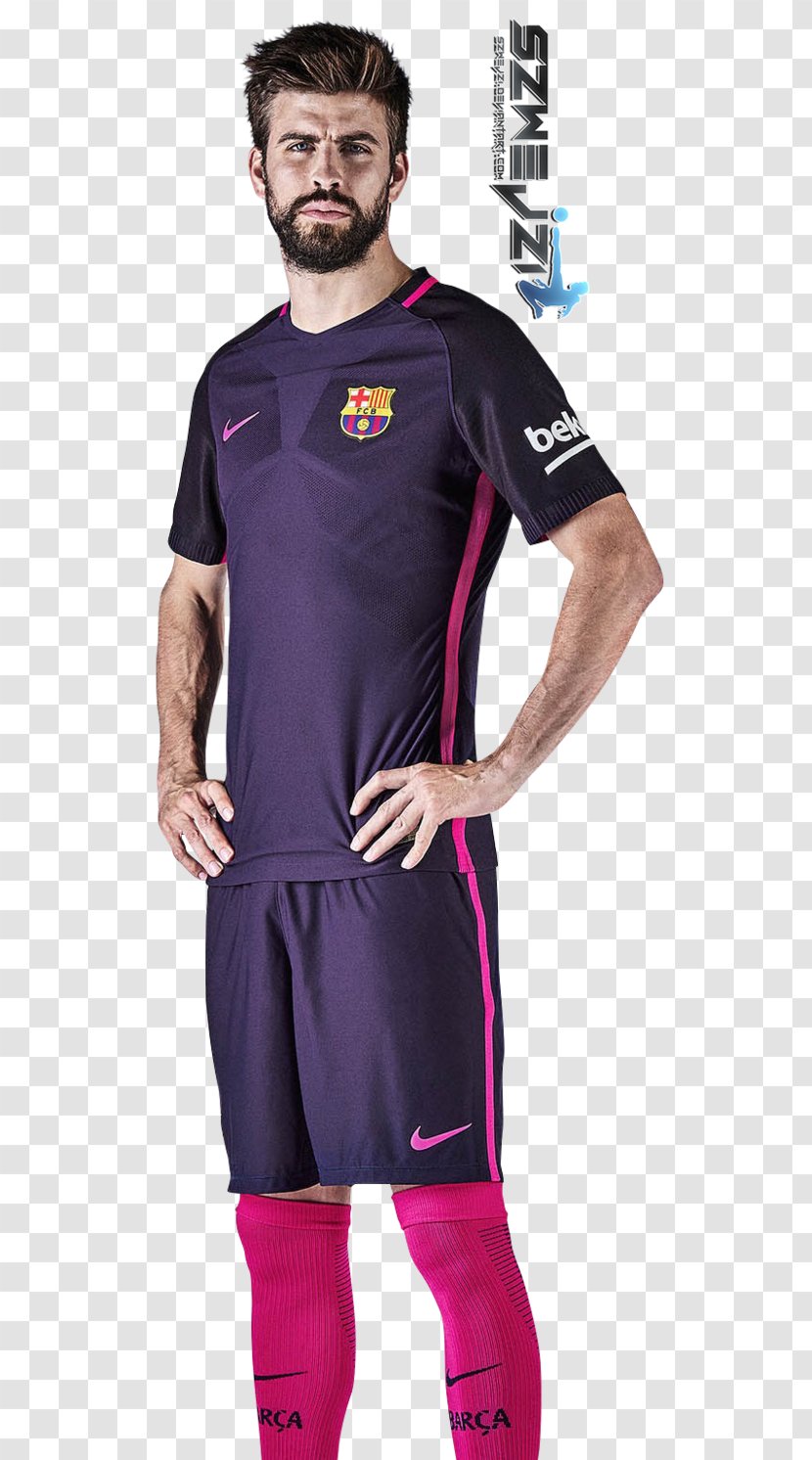 Gerard Piqué 2015–16 FC Barcelona Season T-shirt Jersey - Sleeve - Fc Transparent PNG