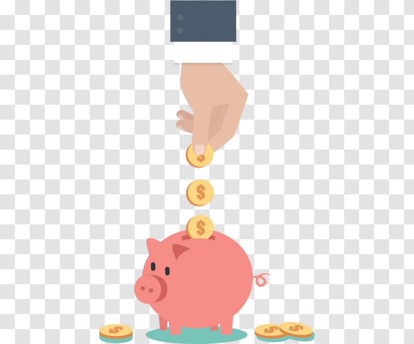 Saving Money Coin Piggy Bank - Banknote Transparent PNG