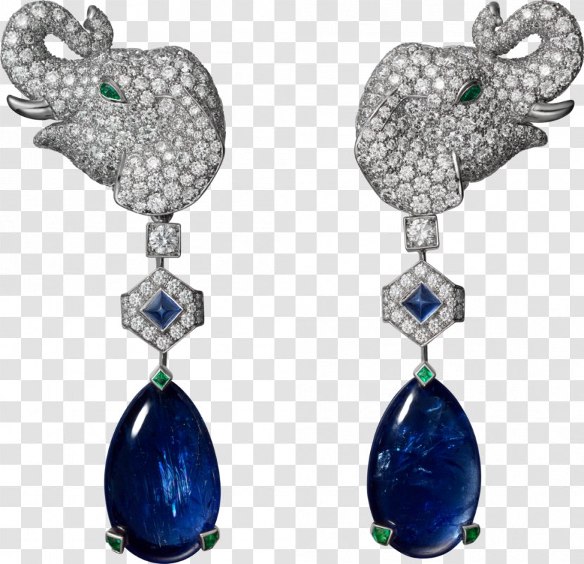 Earring Sapphire Jewellery Cartier Emerald - Fashion Accessory - Tiffany Earrings Transparent PNG