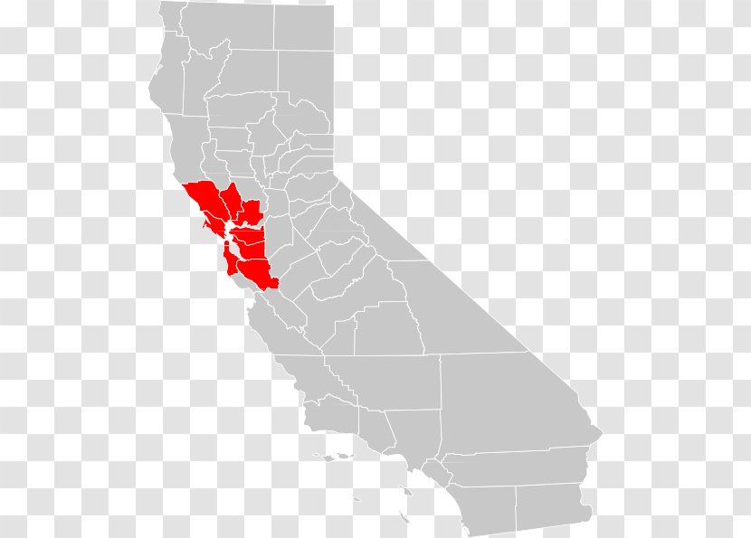 San Francisco Trinity County, California Map Clip Art - Vector - Bay Cliparts Transparent PNG