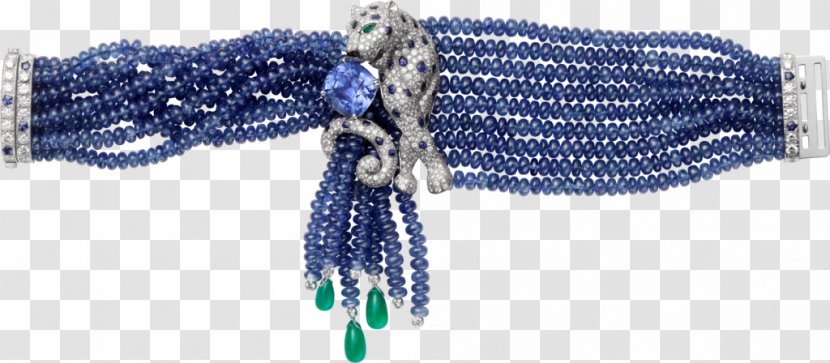 Bracelet Leopard Cartier Jewellery Sapphire - Cobalt Blue Transparent PNG