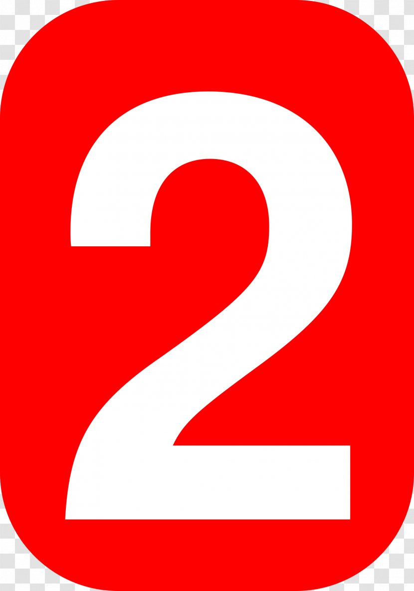 Rectangle Red Clip Art - Number Two Transparent PNG