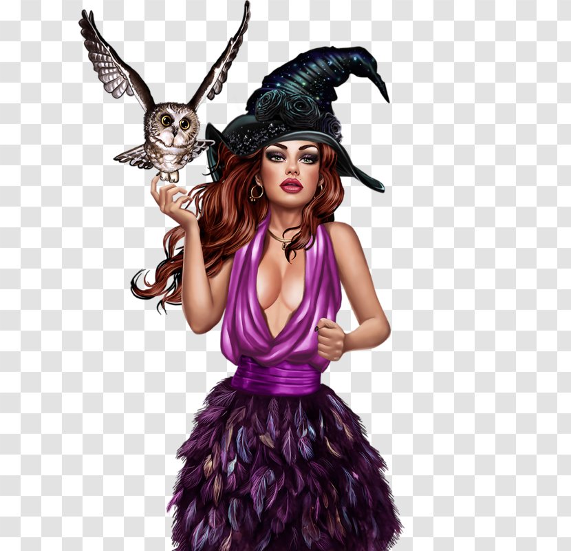 Witch Art Drawing - Digital Transparent PNG
