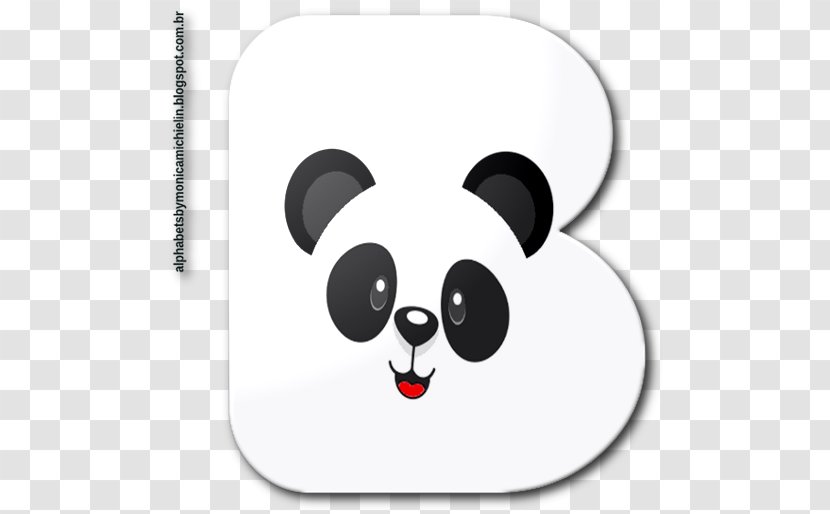 Giant Panda 263251 Pandabear Alphabet Letter - Snout - Marsha E O Urso Transparent PNG