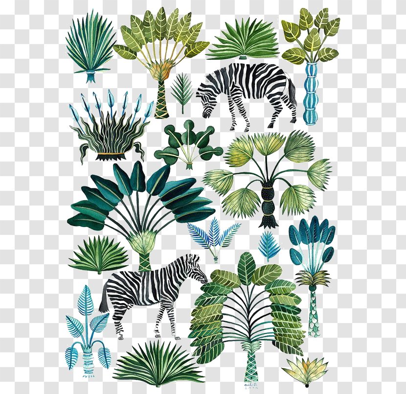Fashion Forecasting Printing Spring Color - Flora - Tropical Plants Animals Transparent PNG