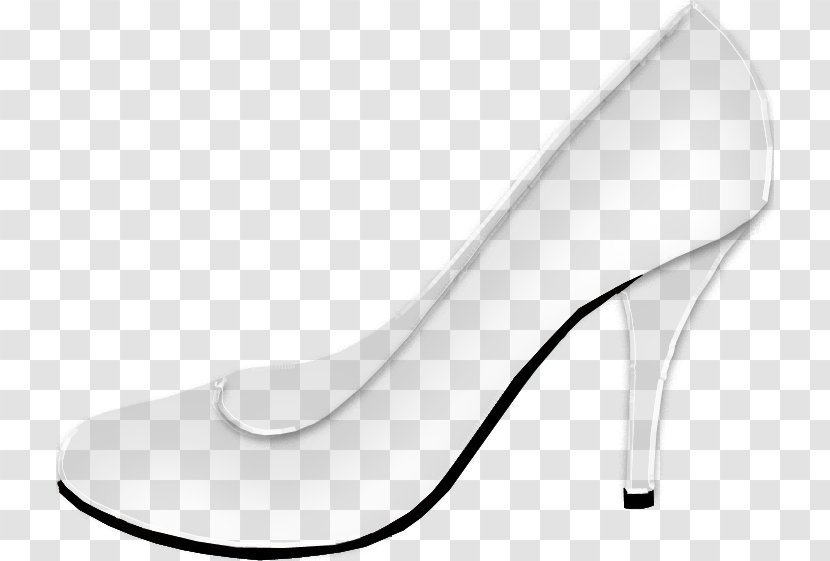 White Shoe Walking - High Heeled Footwear - Glass Shoes Transparent PNG