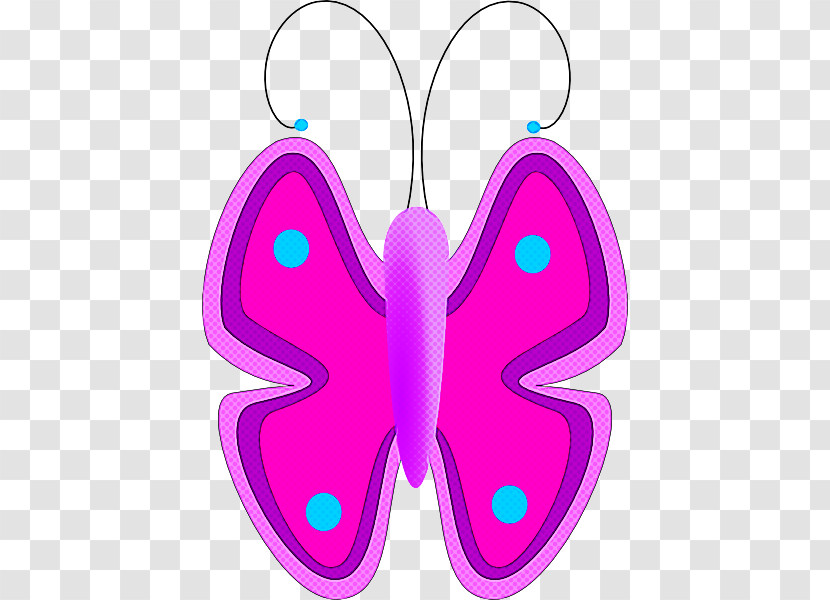 Butterfly Pink Moths And Butterflies Wing Insect Transparent PNG