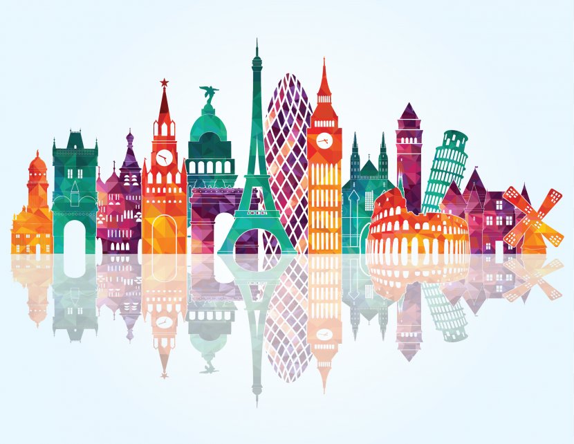 Europe Skyline Royalty-free - Stock Photography - Vector Map Transparent PNG