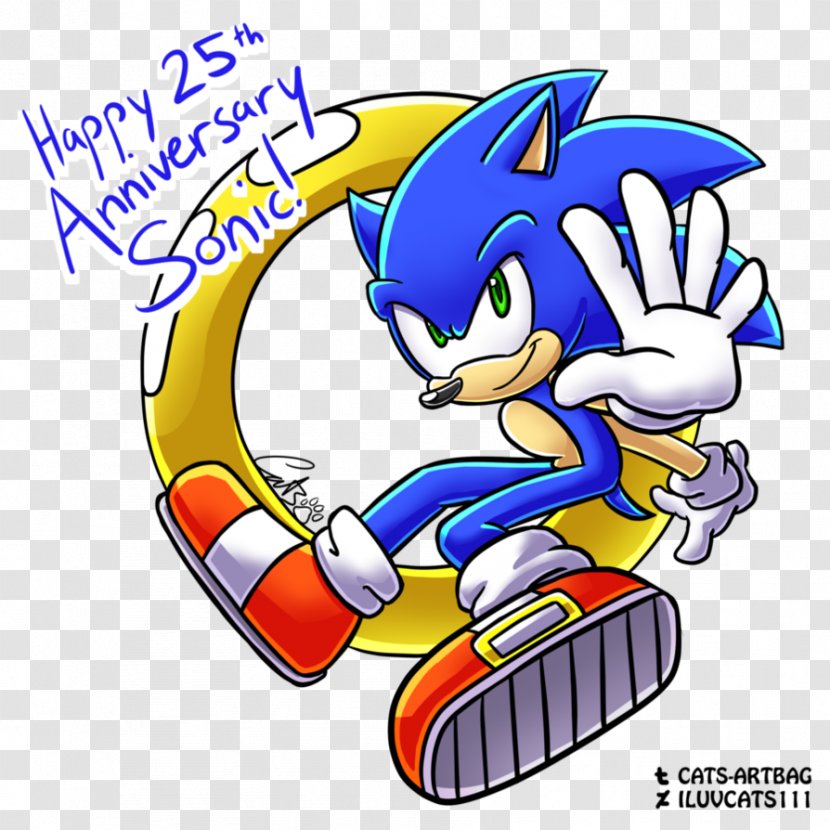 Anniversary Birthday Sonic Mania Drawing Fan Art - 25 Years Transparent PNG