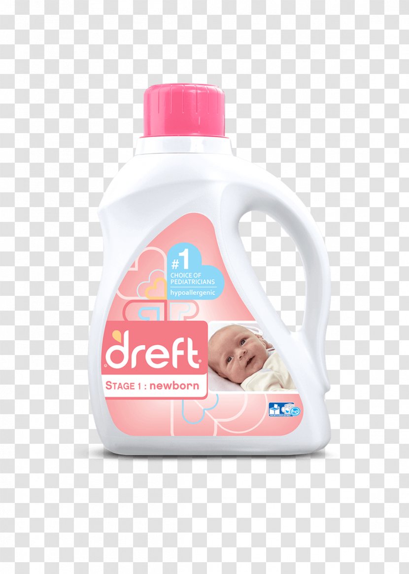 Dreft 2X Ultra HE Detergent Laundry Infant Transparent PNG