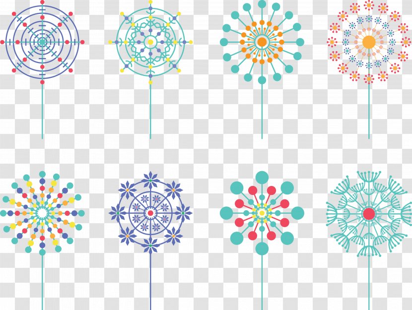 Euclidean Vector Natural Environment Nature Packs - Shape - Flower Round Transparent PNG