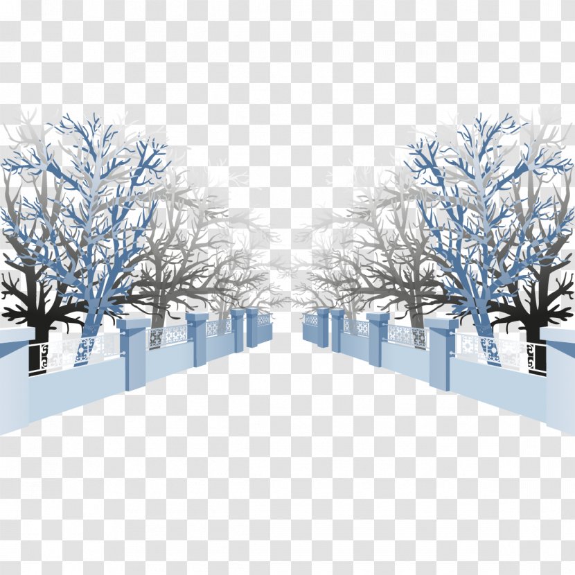 Forest Tree Gratis - Winter - Cross Dead Trees And Fences Transparent PNG