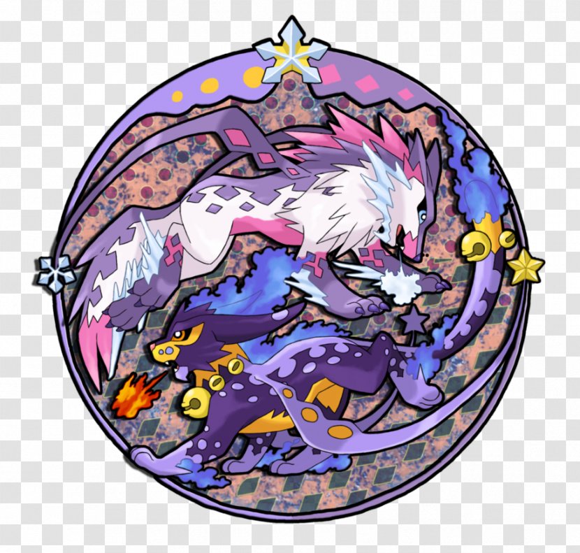 Window Christmas Ornament Legendary Creature - Fictional Character - Fire Ice Transparent PNG