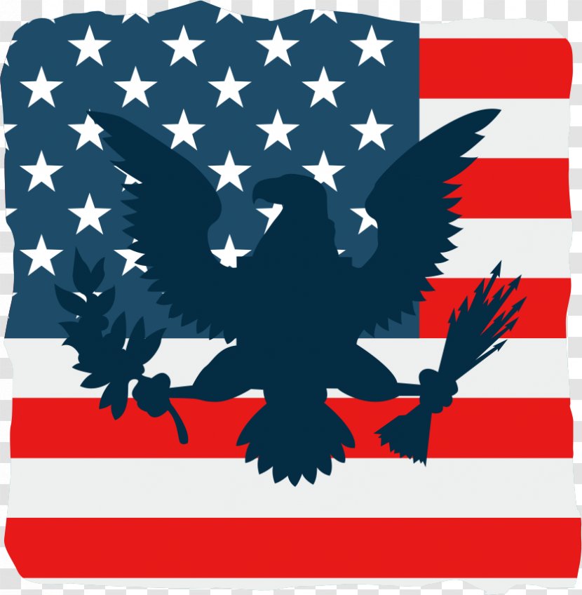 Vector American Flag And Eagle - Tree Transparent PNG
