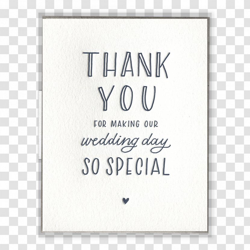 Greeting & Note Cards Letter Of Thanks Wedding Paper - Minister - Thank You Transparent PNG