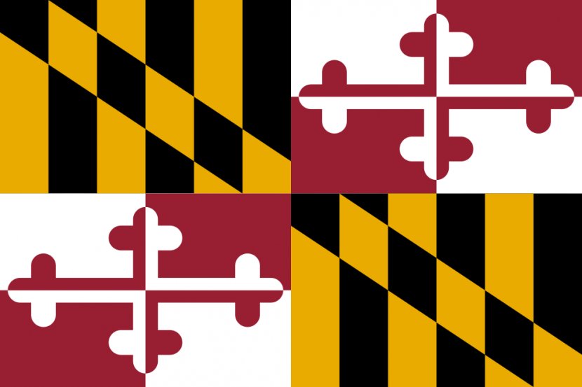 Flag Of Maryland State The United States - Outline Transparent PNG