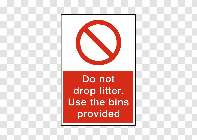 Signage Safety Risk Hazard - Do Not Litter Transparent PNG