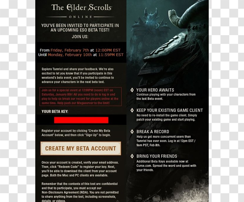 Tamriel Advertising Game Informer Video Month - Organizacje Z Serii Gier The Elder Scrolls Transparent PNG