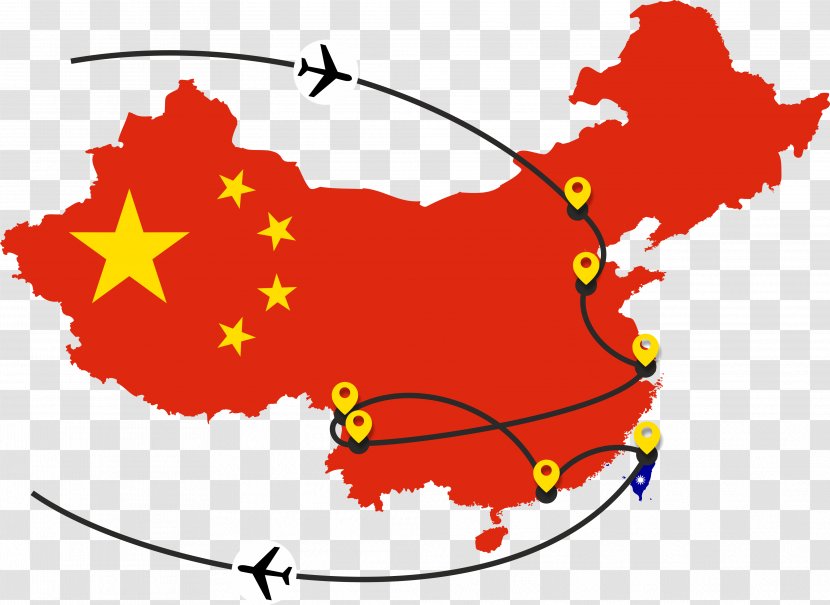 Flag Of China World Map - Frame Transparent PNG